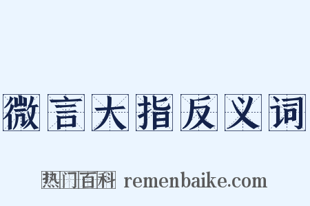 微言大指反义词是什么意思的图片